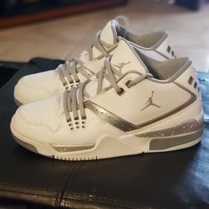 Gray & White Jordans